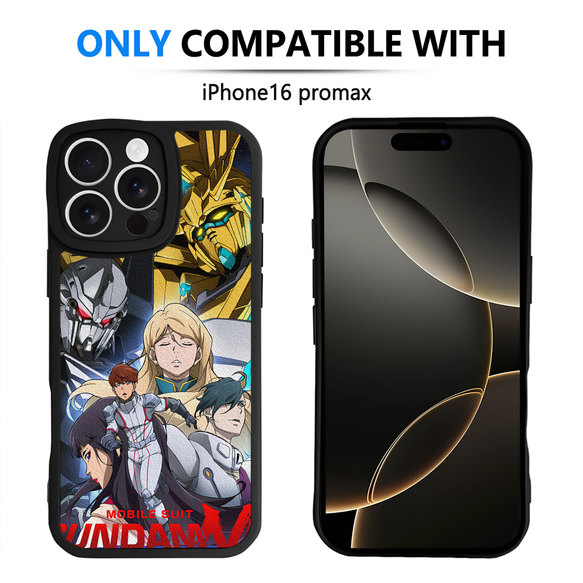 （画像用） 機動戦士ガンダム Mobile Suit Gundam 【iPhone 16シリーズ対応】シリコンスマホケース（レザー調） 材質：シリコン